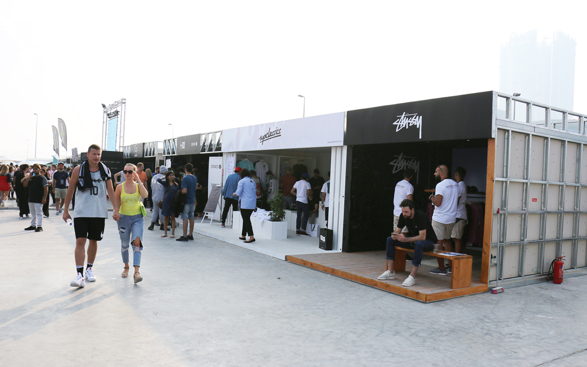 Entrance structure / Popup Shops in Sole DXB event by Qubes